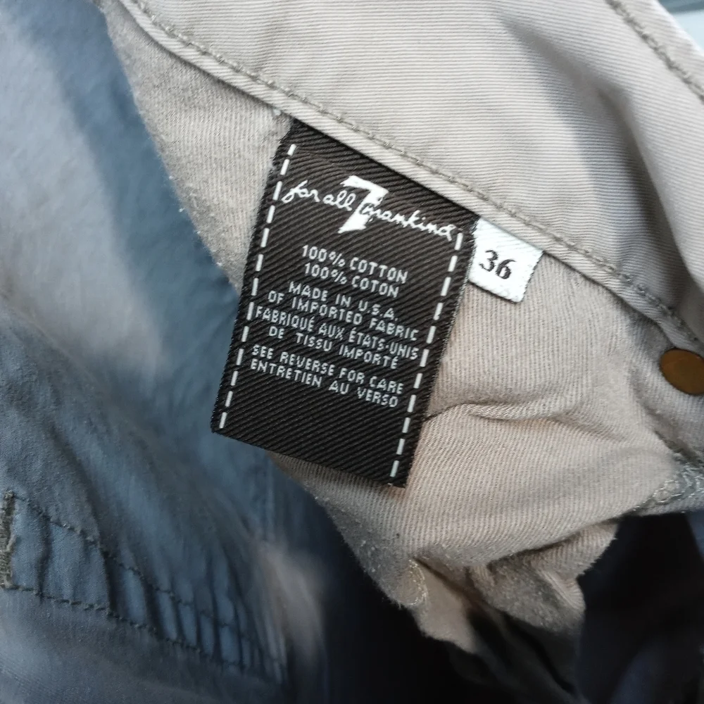 7 For All Mankind The Straight men's wheat jeans. Sz 36x32. Rise 10